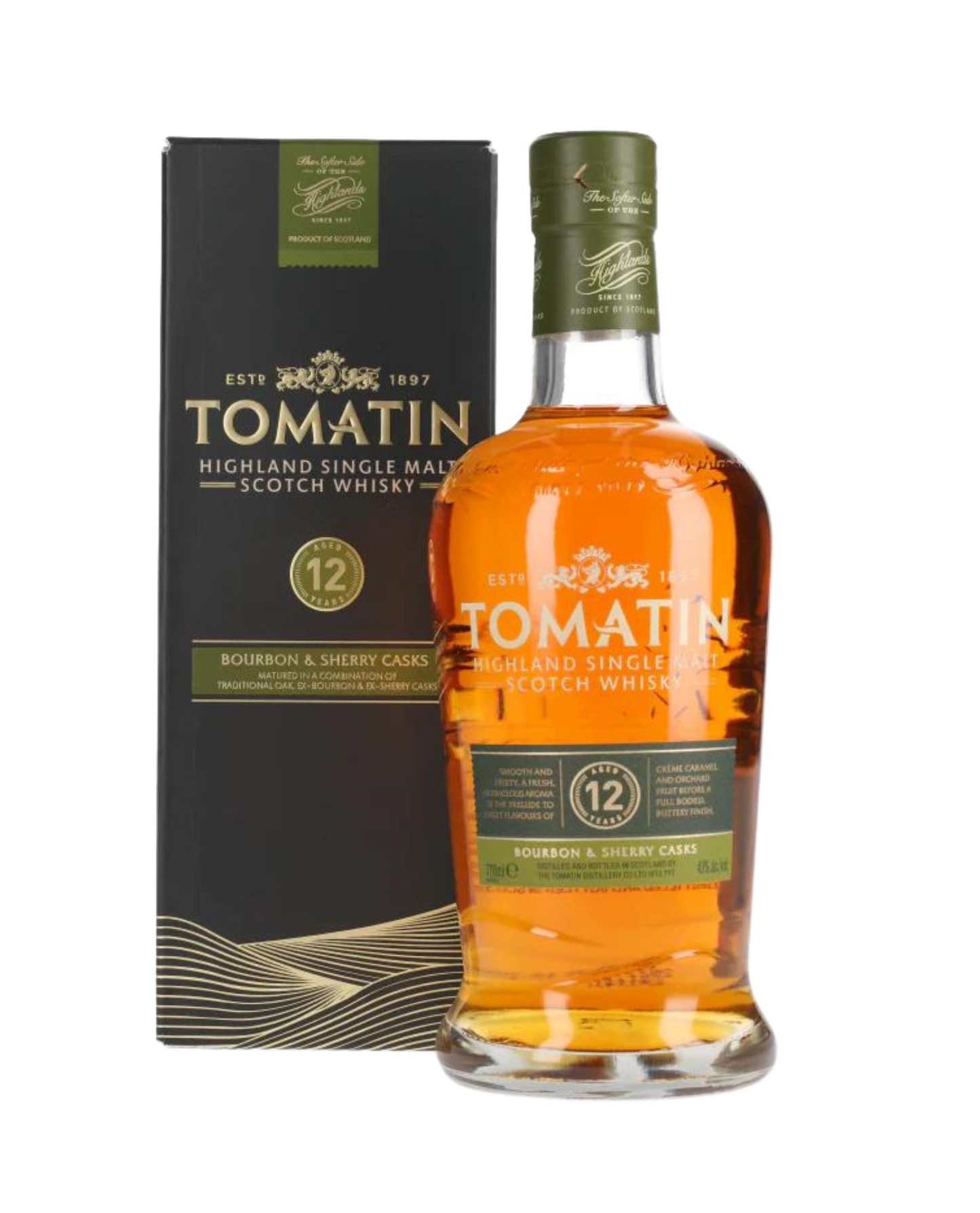 Tomatin 12 Jahre Bourbon & Sherry Casks Whisky 43% vol. 0.7L
